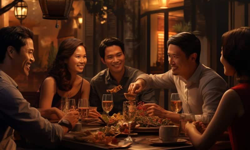 Members of Spirit House wine club in Thailand.