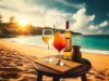 Refreshing Wine Cocktails on a beach in Thailand.